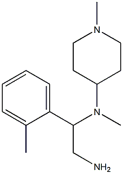 N-[2-amino-1-(2-methylphenyl)ethyl]-N-methyl-N-(1-methylpiperidin-4-yl)amine 化学構造式
