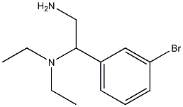 N-[2-amino-1-(3-bromophenyl)ethyl]-N,N-diethylamine Structure