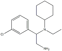 N-[2-amino-1-(3-chlorophenyl)ethyl]-N-ethylcyclohexanamine,,结构式