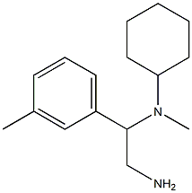 N-[2-amino-1-(3-methylphenyl)ethyl]-N-cyclohexyl-N-methylamine Struktur
