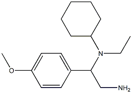 N-[2-amino-1-(4-methoxyphenyl)ethyl]-N-cyclohexyl-N-ethylamine,,结构式