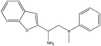 N-[2-amino-2-(1-benzofuran-2-yl)ethyl]-N-methylaniline 结构式