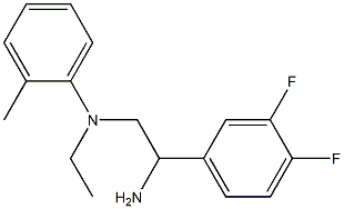 N-[2-amino-2-(3,4-difluorophenyl)ethyl]-N-ethyl-2-methylaniline Struktur