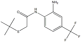 N-[2-amino-4-(trifluoromethyl)phenyl]-2-(tert-butylsulfanyl)acetamide Struktur