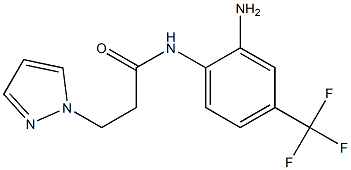 N-[2-amino-4-(trifluoromethyl)phenyl]-3-(1H-pyrazol-1-yl)propanamide Struktur