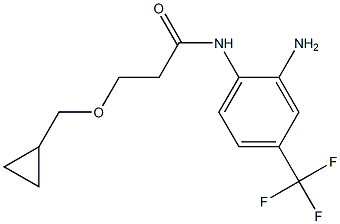 N-[2-amino-4-(trifluoromethyl)phenyl]-3-(cyclopropylmethoxy)propanamide Structure