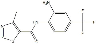 N-[2-amino-4-(trifluoromethyl)phenyl]-4-methyl-1,3-thiazole-5-carboxamide 化学構造式