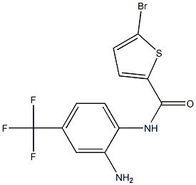 N-[2-amino-4-(trifluoromethyl)phenyl]-5-bromothiophene-2-carboxamide 化学構造式