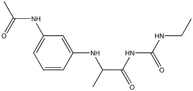 N-[3-({1-[(ethylcarbamoyl)amino]-1-oxopropan-2-yl}amino)phenyl]acetamide 化学構造式