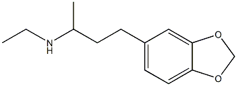 N-[3-(1,3-benzodioxol-5-yl)-1-methylpropyl]-N-ethylamine 化学構造式