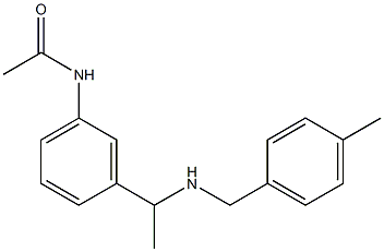 N-[3-(1-{[(4-methylphenyl)methyl]amino}ethyl)phenyl]acetamide,,结构式