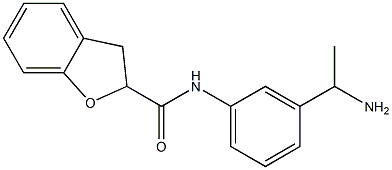 N-[3-(1-aminoethyl)phenyl]-2,3-dihydro-1-benzofuran-2-carboxamide,,结构式