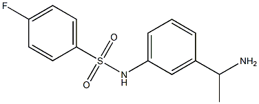 N-[3-(1-aminoethyl)phenyl]-4-fluorobenzenesulfonamide Struktur