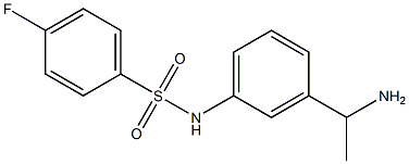 N-[3-(1-aminoethyl)phenyl]-4-fluorobenzenesulfonamide,,结构式