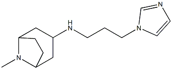 N-[3-(1H-imidazol-1-yl)propyl]-8-methyl-8-azabicyclo[3.2.1]octan-3-amine 化学構造式