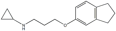 N-[3-(2,3-dihydro-1H-inden-5-yloxy)propyl]cyclopropanamine,,结构式