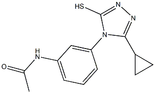 N-[3-(3-cyclopropyl-5-sulfanyl-4H-1,2,4-triazol-4-yl)phenyl]acetamide Structure