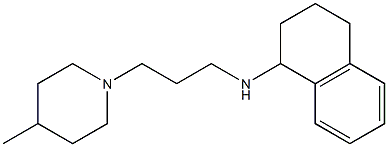 N-[3-(4-methylpiperidin-1-yl)propyl]-1,2,3,4-tetrahydronaphthalen-1-amine 化学構造式