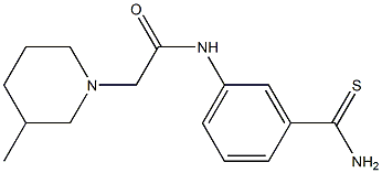 N-[3-(aminocarbonothioyl)phenyl]-2-(3-methylpiperidin-1-yl)acetamide Structure