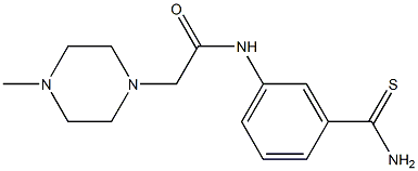 N-[3-(aminocarbonothioyl)phenyl]-2-(4-methylpiperazin-1-yl)acetamide Structure