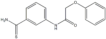 N-[3-(aminocarbonothioyl)phenyl]-2-phenoxyacetamide,,结构式