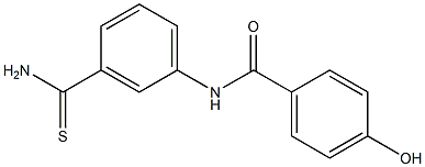 N-[3-(aminocarbonothioyl)phenyl]-4-hydroxybenzamide,,结构式