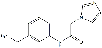 N-[3-(aminomethyl)phenyl]-2-(1H-imidazol-1-yl)acetamide 结构式