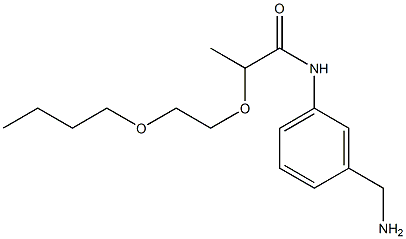 N-[3-(aminomethyl)phenyl]-2-(2-butoxyethoxy)propanamide 化学構造式