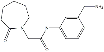 N-[3-(aminomethyl)phenyl]-2-(2-oxoazepan-1-yl)acetamide Struktur