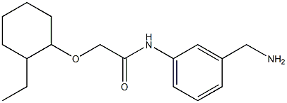 N-[3-(aminomethyl)phenyl]-2-[(2-ethylcyclohexyl)oxy]acetamide Struktur