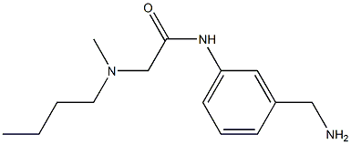 N-[3-(aminomethyl)phenyl]-2-[butyl(methyl)amino]acetamide Struktur