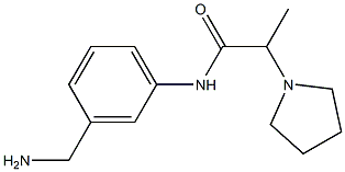 N-[3-(aminomethyl)phenyl]-2-pyrrolidin-1-ylpropanamide 结构式