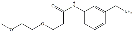 N-[3-(aminomethyl)phenyl]-3-(2-methoxyethoxy)propanamide,,结构式