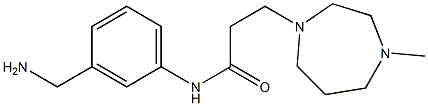 N-[3-(aminomethyl)phenyl]-3-(4-methyl-1,4-diazepan-1-yl)propanamide Struktur