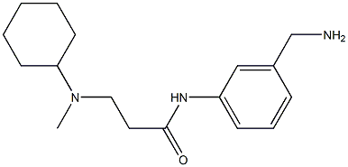 N-[3-(aminomethyl)phenyl]-3-[cyclohexyl(methyl)amino]propanamide Structure