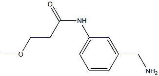 N-[3-(aminomethyl)phenyl]-3-methoxypropanamide 结构式