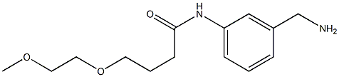 N-[3-(aminomethyl)phenyl]-4-(2-methoxyethoxy)butanamide,,结构式