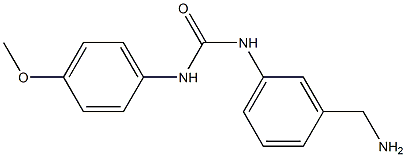 N-[3-(aminomethyl)phenyl]-N'-(4-methoxyphenyl)urea,,结构式