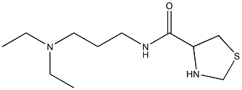 N-[3-(diethylamino)propyl]-1,3-thiazolidine-4-carboxamide,,结构式