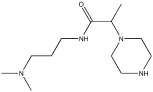 N-[3-(dimethylamino)propyl]-2-(piperazin-1-yl)propanamide 结构式