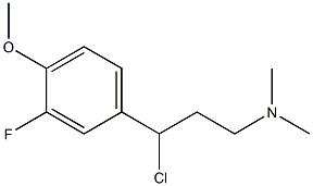 N-[3-chloro-3-(3-fluoro-4-methoxyphenyl)propyl]-N,N-dimethylamine Struktur