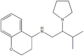 N-[3-methyl-2-(pyrrolidin-1-yl)butyl]-3,4-dihydro-2H-1-benzopyran-4-amine 结构式