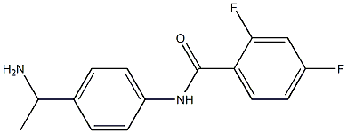 N-[4-(1-aminoethyl)phenyl]-2,4-difluorobenzamide Struktur
