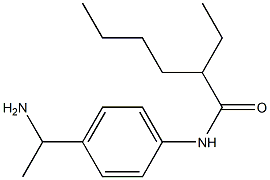 N-[4-(1-aminoethyl)phenyl]-2-ethylhexanamide Struktur