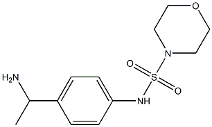 N-[4-(1-aminoethyl)phenyl]morpholine-4-sulfonamide Struktur