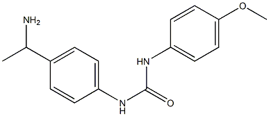 N-[4-(1-aminoethyl)phenyl]-N'-(4-methoxyphenyl)urea Struktur