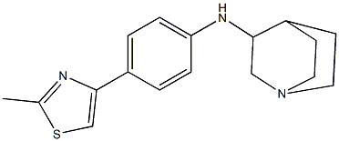  N-[4-(2-methyl-1,3-thiazol-4-yl)phenyl]-1-azabicyclo[2.2.2]octan-3-amine