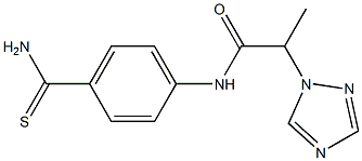 N-[4-(aminocarbonothioyl)phenyl]-2-(1H-1,2,4-triazol-1-yl)propanamide Structure