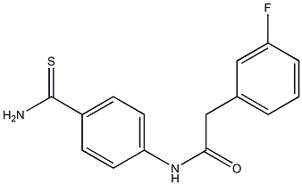 N-[4-(aminocarbonothioyl)phenyl]-2-(3-fluorophenyl)acetamide,,结构式