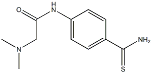 N-[4-(aminocarbonothioyl)phenyl]-2-(dimethylamino)acetamide 化学構造式